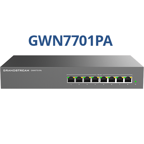 Switch Gigabit Non Gérable 8 Ports (4 PoE+) Grandstream GWN7701PA