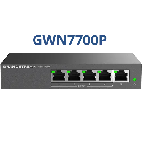 Switch Gigabit Non Gérable 5 Ports (4 PoE+) Grandstream GWN7700P