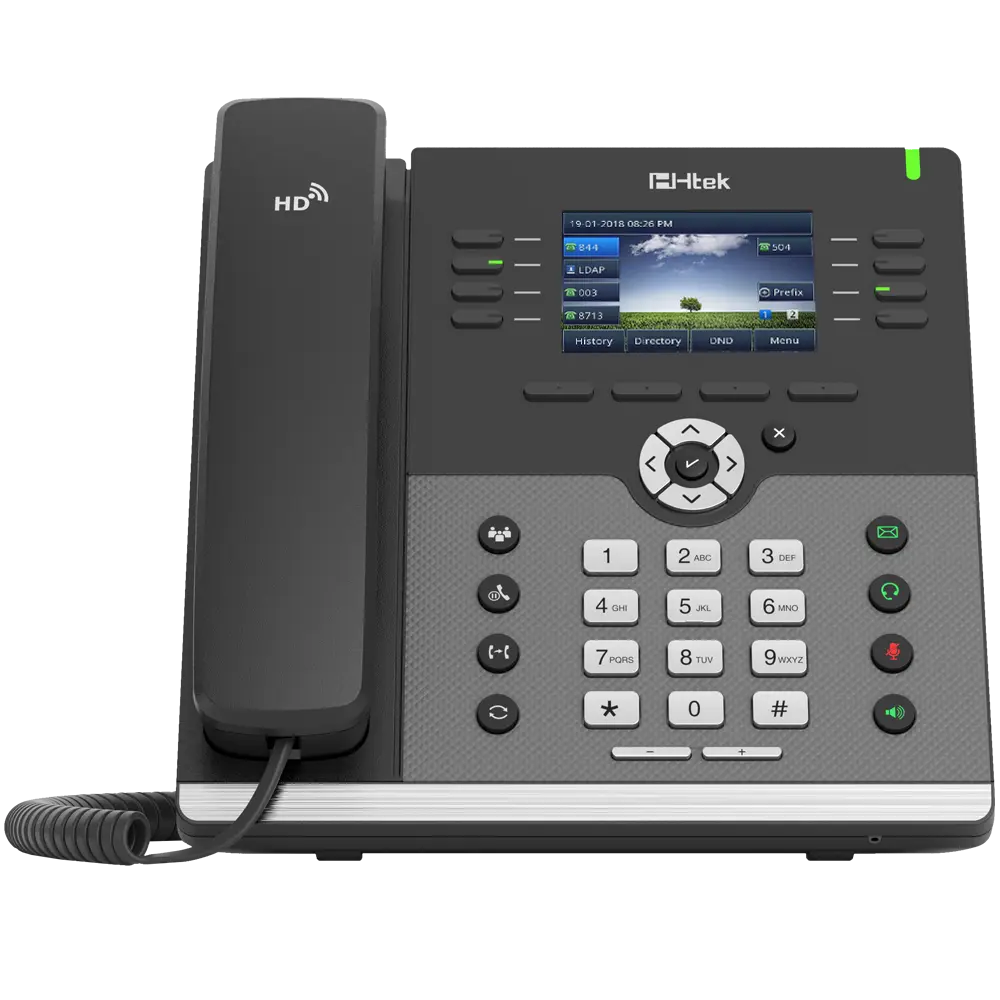 Téléphone IP Professionnel Htek UC924W – 12 comptes SIP, Wi-Fi double bande et Bluetooth intégré
