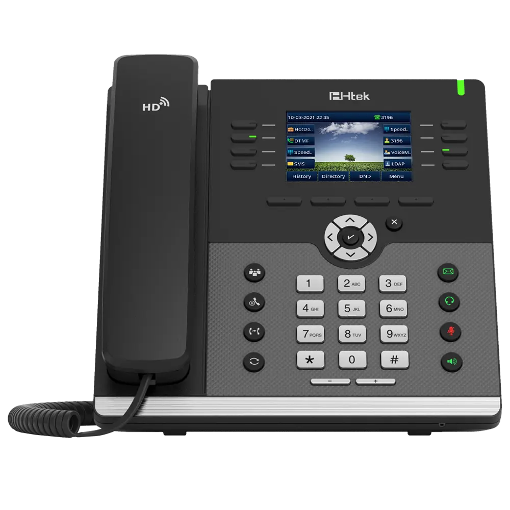 Téléphone IP Professionnel Htek UC924U – 12 comptes SIP, écran couleur 3,5 pouces