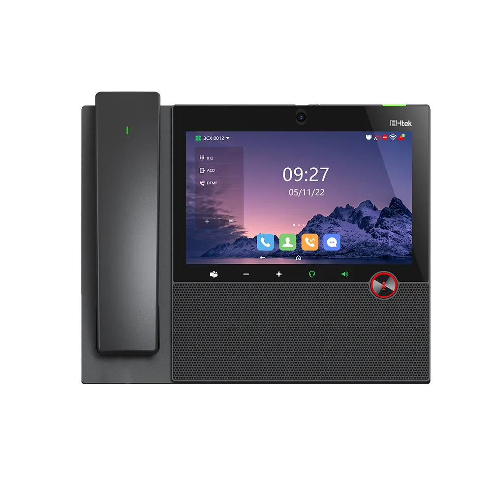 Htek UCV52 Pro – Téléphone IP vidéo sans fil à écran tactile 8 pouces