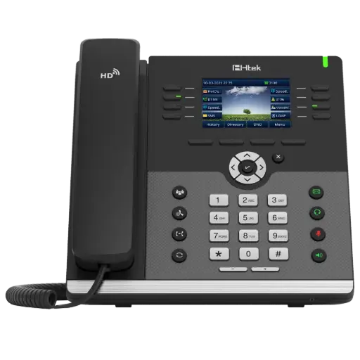 [HTEK_UC924U] Téléphone IP Professionnel Htek UC924U – 12 comptes SIP, écran couleur 3,5 pouces